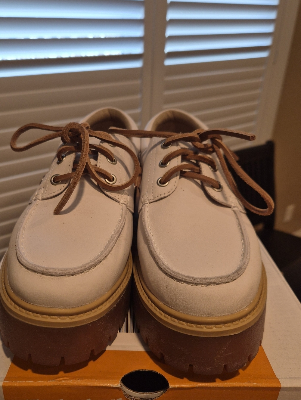 Timberland Leather Platform Boat Shoes - Picture 2 of 4